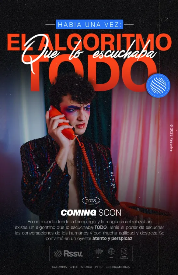 Afiche editorial «El algoritmo que lo escuchaba todo»