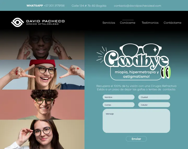 Página web para un oftalmólogo