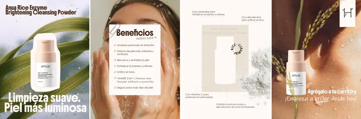 Carrusel para redes de un producto de cuidado facial